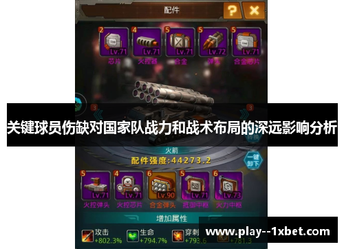 关键球员伤缺对国家队战力和战术布局的深远影响分析